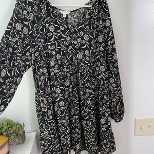 Navy blue Floral dress